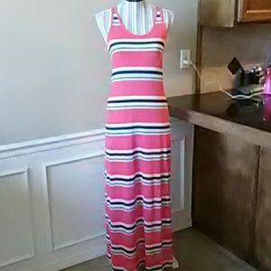 Too Cute Razor Back Maxi Striped Dress